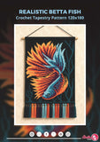 Betta Fish Crochet Tapestry Pattern: Aquarium Wall Hanging (PDF Download 120x180 Stitches)