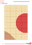 Desert Sunset Crochet Tapestry Pattern: Boho Cactus Wall Hanging (PDF)