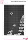 Moonlit Cottage Crochet Tapestry Pattern: Cozy Night Wall Art (PDF Download 120x150 Stitches)