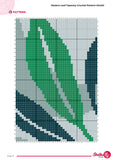 Modern Leaf Tapestry Crochet Pattern 60x80 Stitches PDF