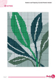 Modern Leaf Tapestry Crochet Pattern 60x80 Stitches PDF