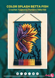 Betta Fish Crochet Tapestry Pattern: Vibrant Aquarium Wall Art (PDF Download 100x150 Stitches)