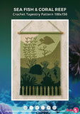 Crochet Tapestry Pattern: Sea Fish & Coral Reef Wall Hanging (100x150 Stitches PDF)