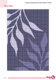 Purple Leaf Tapestry Crochet Pattern: Botanical Wall Hanging (110x160 Stitches PDF)