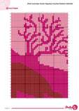 Sea Turtle Crochet Tapestry Pattern: Coastal Sunset Wall Hanging (120x180 Stitches PDF)
