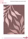Rustic Brown Leaf Tapestry Crochet Pattern 140x200 PDF | Minimalist Botanical Wall Hanging Crochet Design for Modern Nature Home Décor