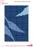 Blue Leaves Crochet Tapestry Pattern: Botanical Wall Hanging (PDF Download 110x160  Stitches)