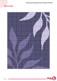 Purple Leaf Tapestry Crochet Pattern: Modern Botanical Wall Hanging (PDF Pattern 90x120 Stitches)