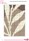Tapestry Crochet Pattern: Rustic Leaf Wall Hanging (PDF Download 100x150  Stitches)